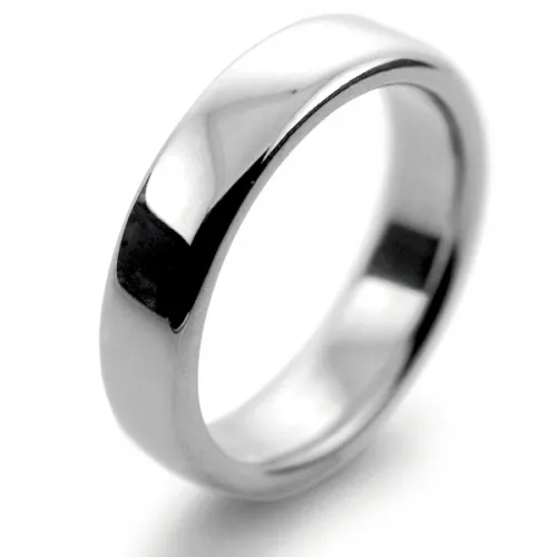 Slight or Soft Court Very Heavy -  5mm Platinum Wedding Ring 